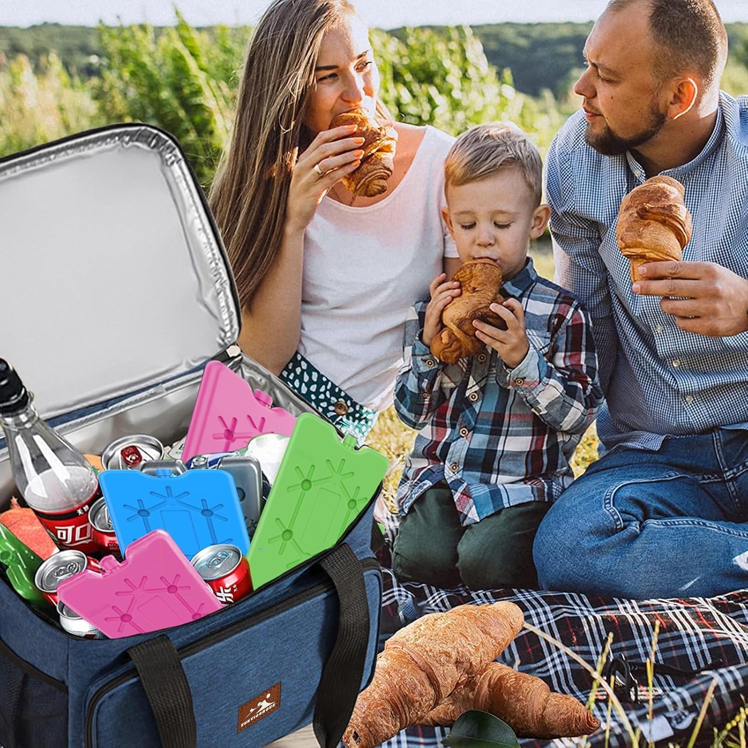 sunVigorous Kühlakkus für kühltasche - kühlakkus - 2 Stück à 200 ml-Wiederverwendbarer ultradünner kühlelement- Geeignet für Outdoor-Aktivitäten zum Mitnehmen, um Lebensmittel frisch zu halten 6