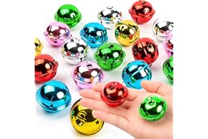 HFYHWT 18PCS Large Jingle Bells for Crafts, 1.6" Metal Bell Craft for Christmas Home Holiday Decoration
