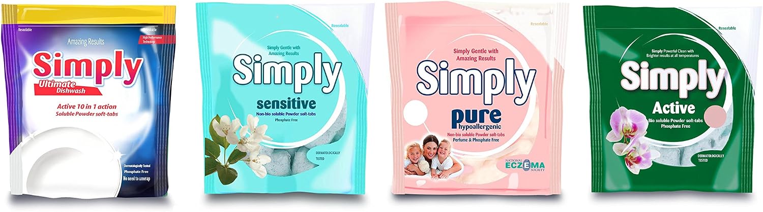 Simply Dishwash - Pack of 100 Washes Dishwash powder pods, 100 count (Pack of 1) - Image 3