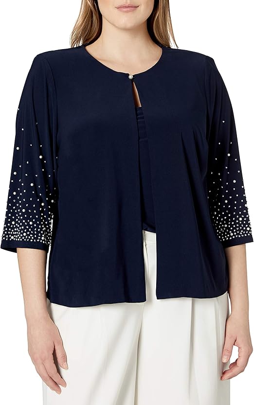 Alex Evenings Women's Plus Size Mock Two Piece Twinset at Amazon Women