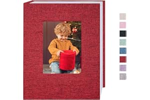 Cherrich Small Photo Album 4x6 100 Pockets Linen Cover Picture Book Holds 4x6 Photos for Wedding, Baby, Family, Graduation