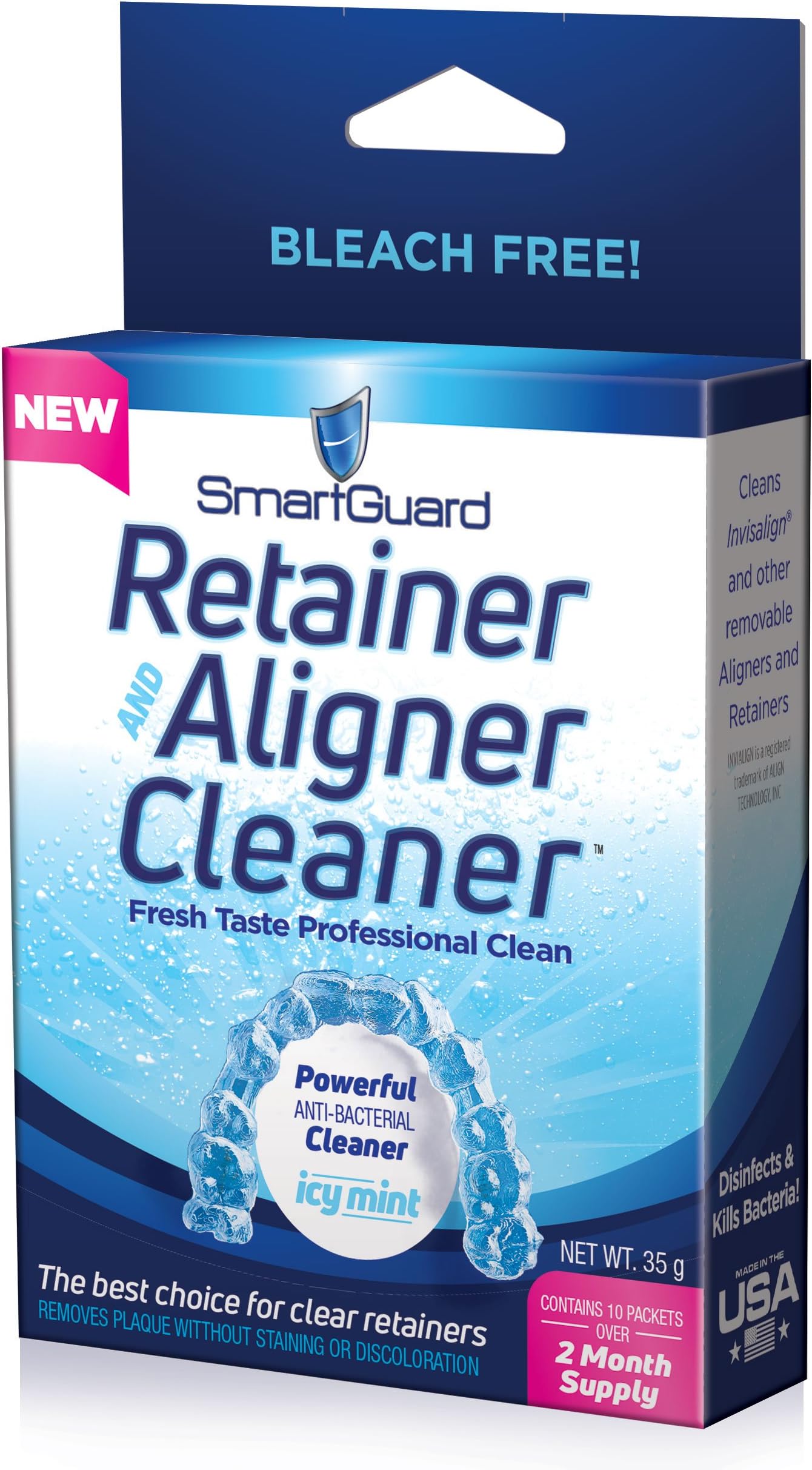 SmartGuard Retainer Aligner Cleaner 70 DAY PACK Invisalign Cleanser