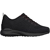 CALTO Men's Invisible Height Increasing Elevator Shoes - Black/Red Ultra Lightweight Sporty Sneakers - 2.6 Inches Taller - Q211 - Size 13 D(M) US