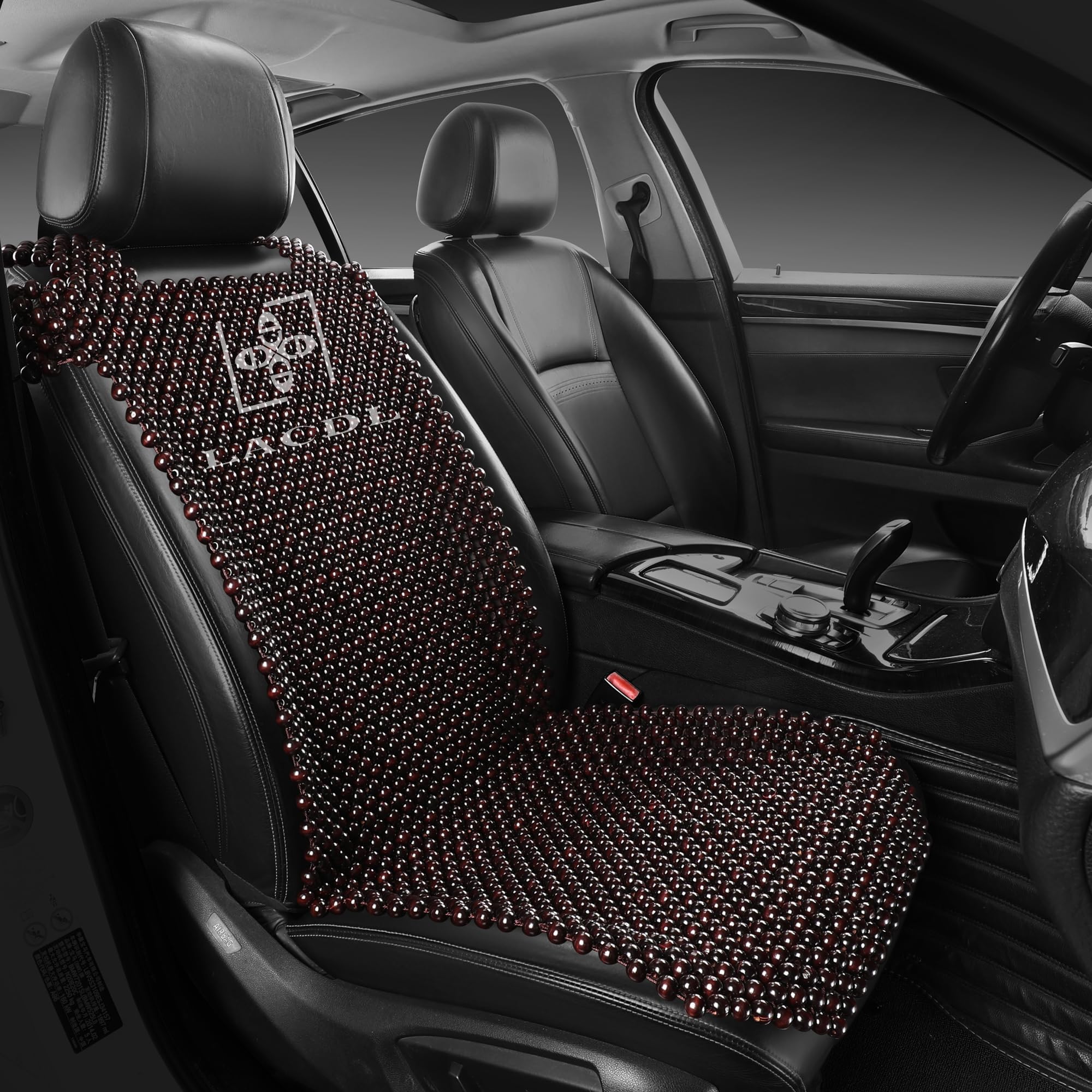 Photo 1 of LACDL Beaded Car Seat Covers for Cars, Cooling Bead Seat Cover for Trucks & SUVs - Auto Ventilated Seat Cooler Pad, Natural Wood Breathable Beads - Sweat Protector for Summer, Dark Red