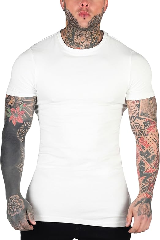 Urban Heritage Mens Slim Fit Longline Muscle T Shirt (3, 3XL (4648")) White Amazon.co.uk Clothing