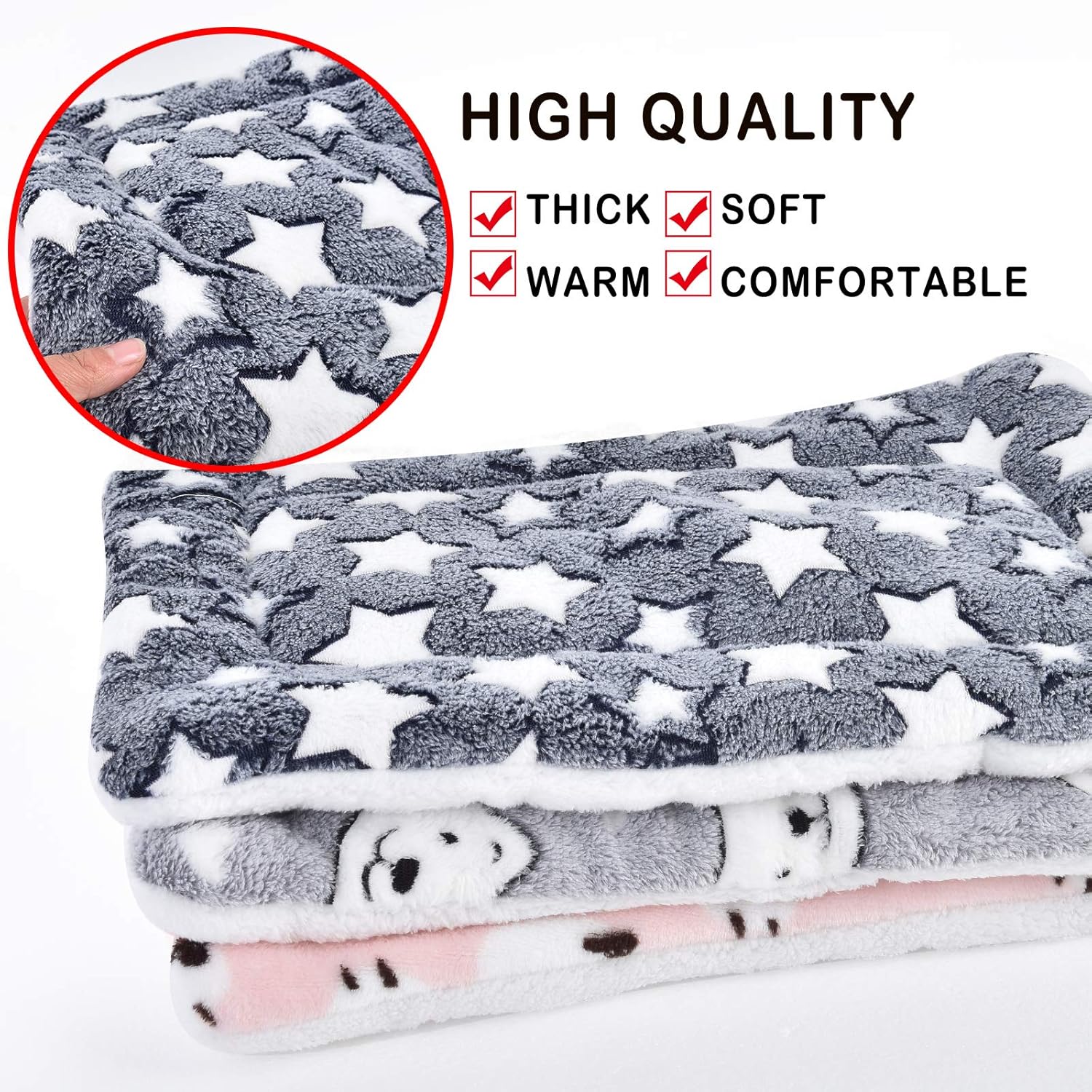 Vejaoo Dog Bed Mattress Multipurpose Machine Washable Puppy Mat Cushions for Small/Medium/Large Dogs and Cat Cages XZ006 (61 * 41 CM - Image 3