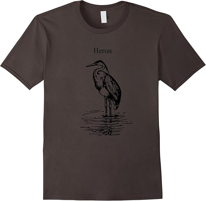 Heron Standing Tshirt Bird Lover Clothing