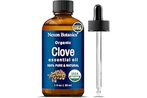 Organic Clove Essential Oil 30 ml - Pure, Natural, Undiluted for Toothache, Sore Muscles, Skin & Hair Care - Soothing Clove Bud Essential Oil - Nexon Botanics