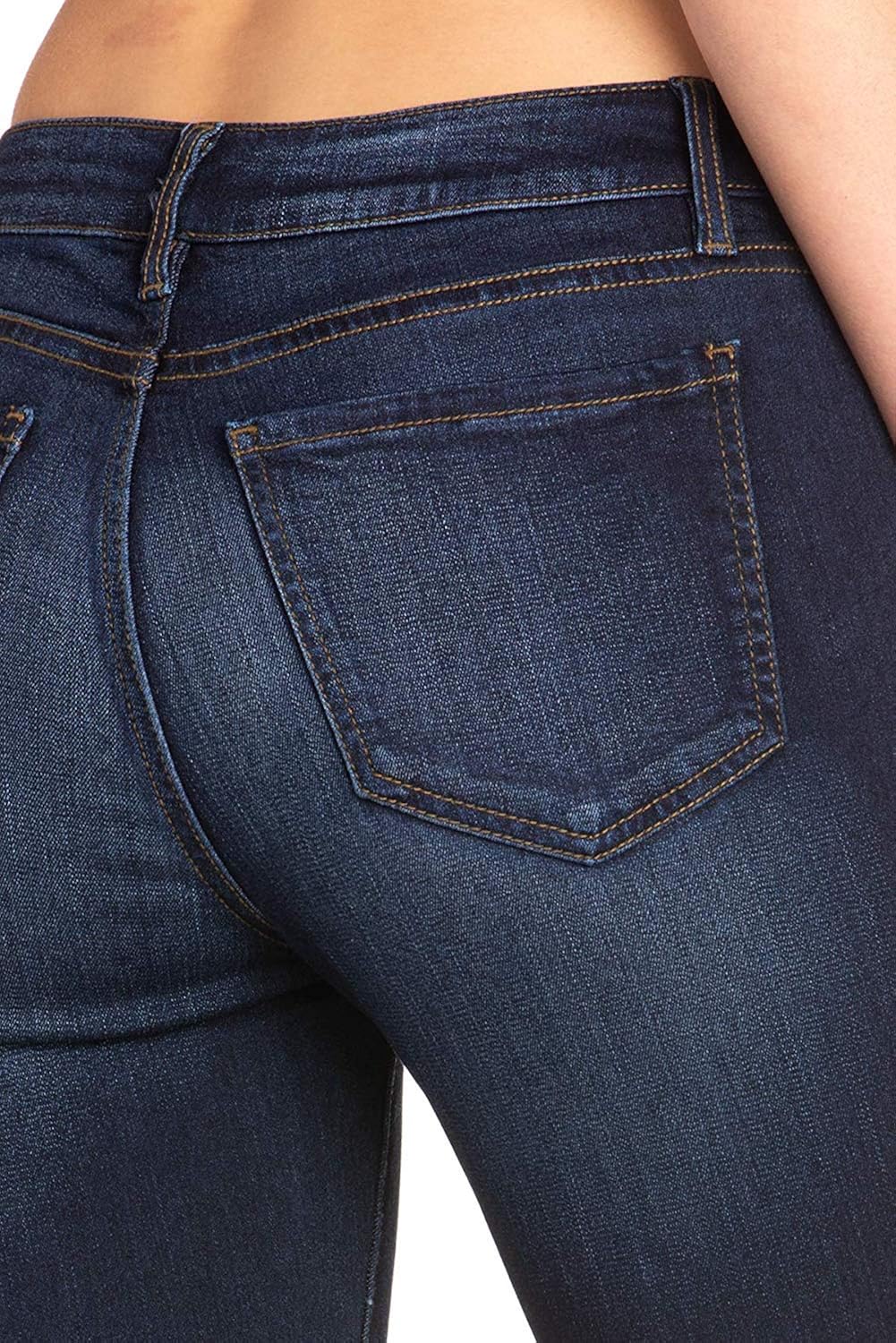 Womens Basic Dark Wash Skinny Jeans 
