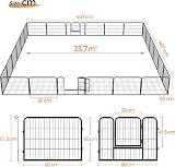 Yaheetech 24-Panel Heavy-Duty Dog Playpen 60cm High for Small Dogs view 3