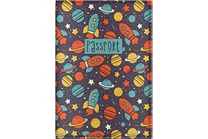 Quttie Passport Cover for Kids, Women and Men, Cute Travel Passport Holder (Dark Space)