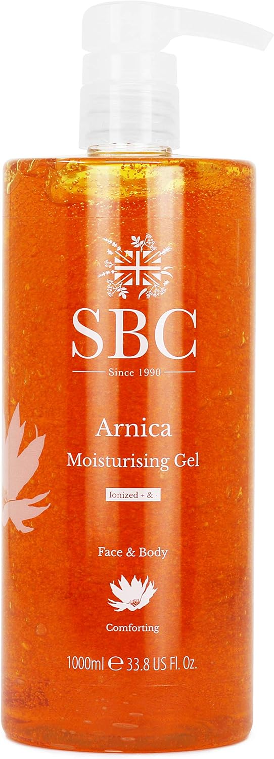 SBC Skincare Arnica Moisturising Skincare Gel - 1000ml, Orange, 1 l (Pack of 1)