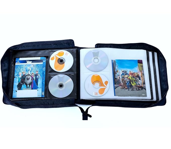 Amazon.com: Estuche de almacenamiento para DVD y CD con ...