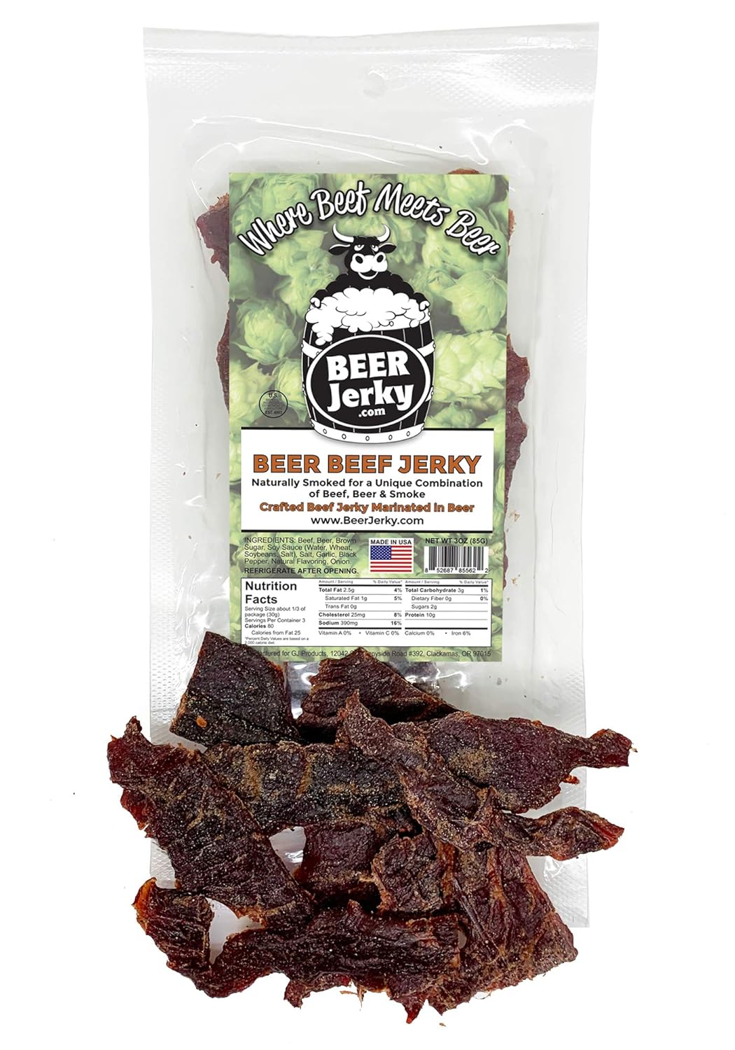 Beef Jerky Marinated in Beer (Original)