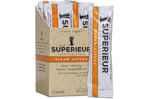 Superieur Electrolyte Powder Packets - Vegan Electrolyte Hydration Powder w/Sea Minerals - Keto Friendly, Non-GMO, Zero Sugar Electrolyte Supplement - Healthy Sports Drink - Citrus (14 Packets)