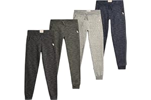 Weatherproof Vintage Boys Athletic Sweatpants - 4 Pack Athletic Basic Fleece Jogger Track Pants for Boys (4-20)