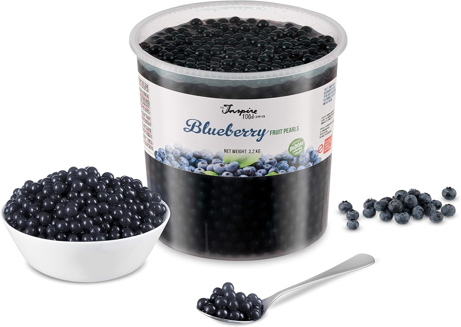 Blueberry Popping Boba Fruit Pearls for Bubble Tea, 3.2kg, NO
