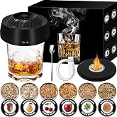 Electric Whiskey Smoker Kit, No Butane Needed, Electric Cocktail Smoker Infuser Kit with 6 Wood Chips Flavors, Birthday Gifts for Men, Dad, Husband