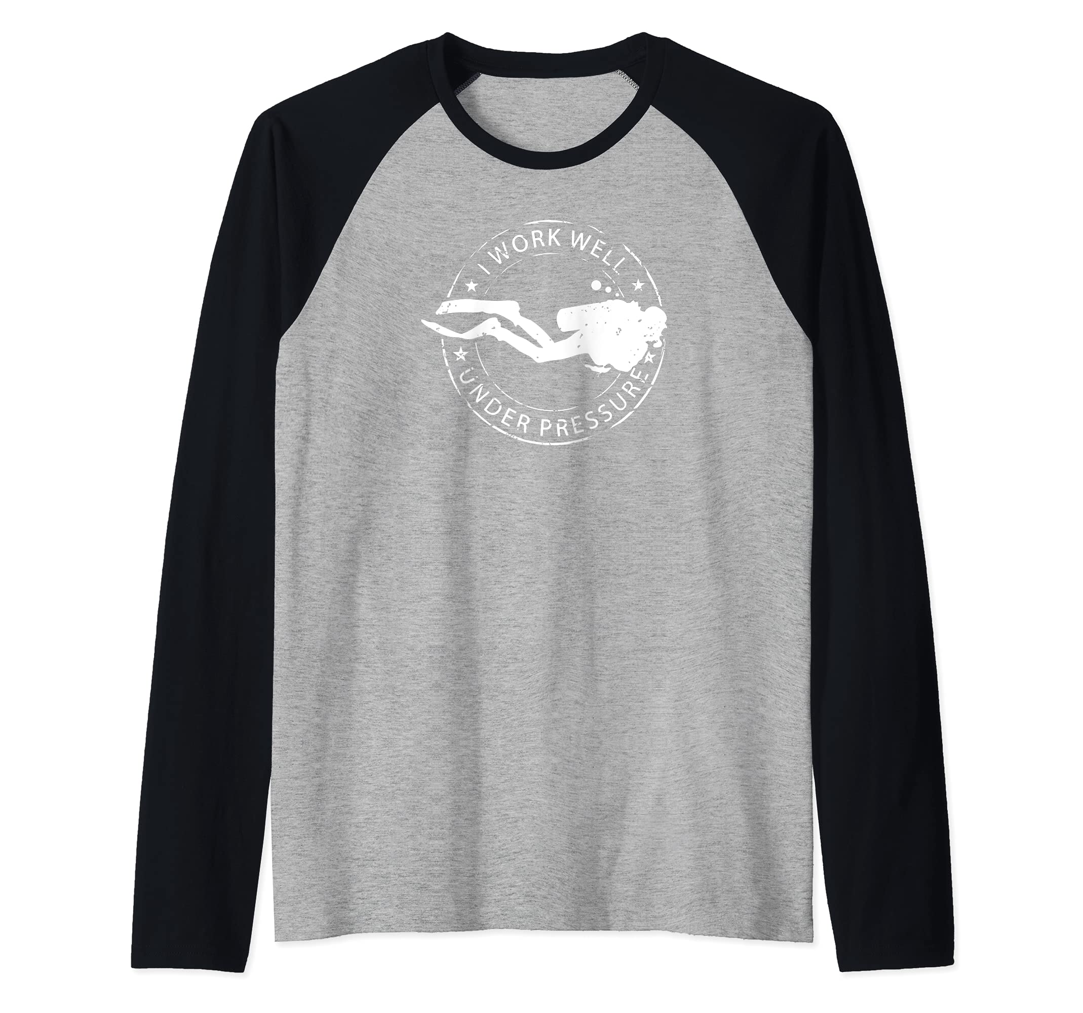 Scuba Diving Gear Scuba Diving Equipment Dive Raglan Baseball Tee