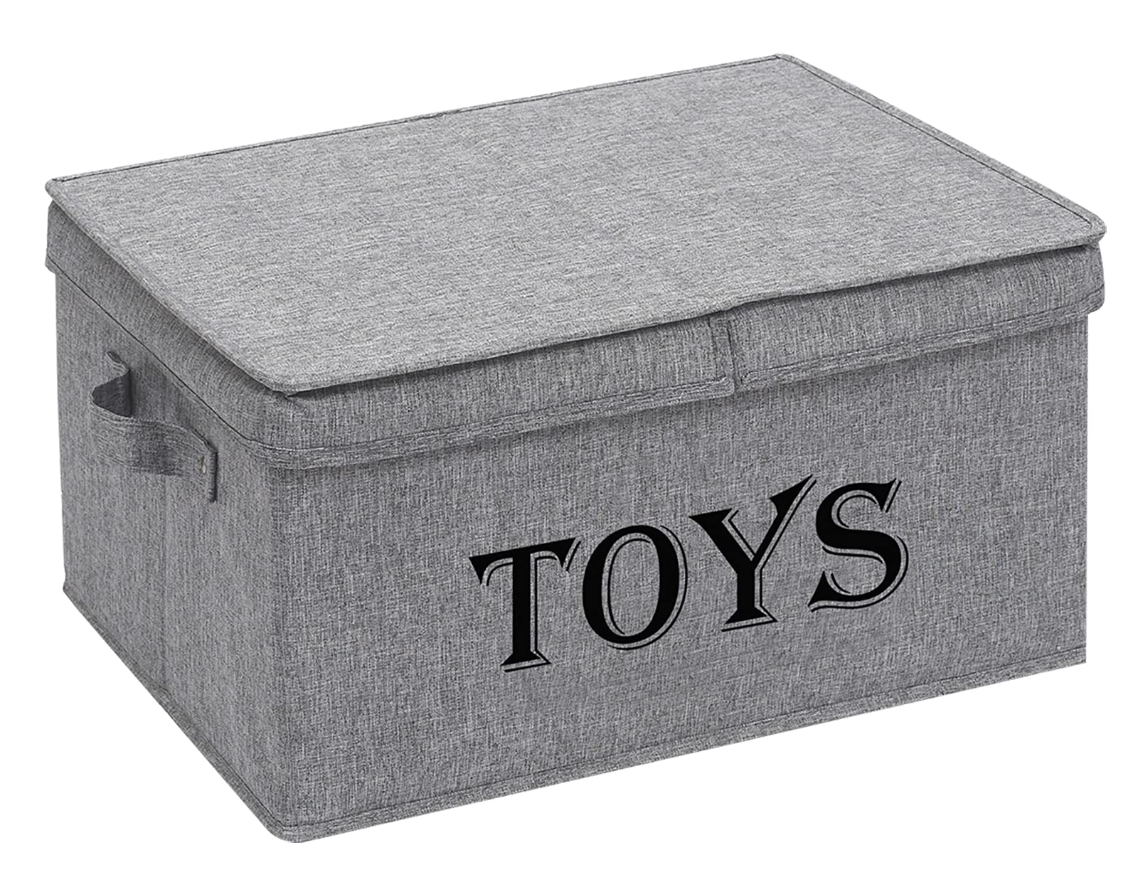 Xbopetda Toy Storage Organizer Chest for Kids & Living Room, Nursery, Playroom, Closet etc. –Large Collapsible Toys Bin with lid for Children & Dog Toys, Great Box for Boys and Girls-Snow Gray