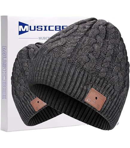 Amazon.com: beanie Bluetooth, MUSICBEE Bluetooth V5.2 Wireless