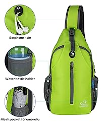 WATERFLY Crossbody Sling Backpack Sling Bag Travel