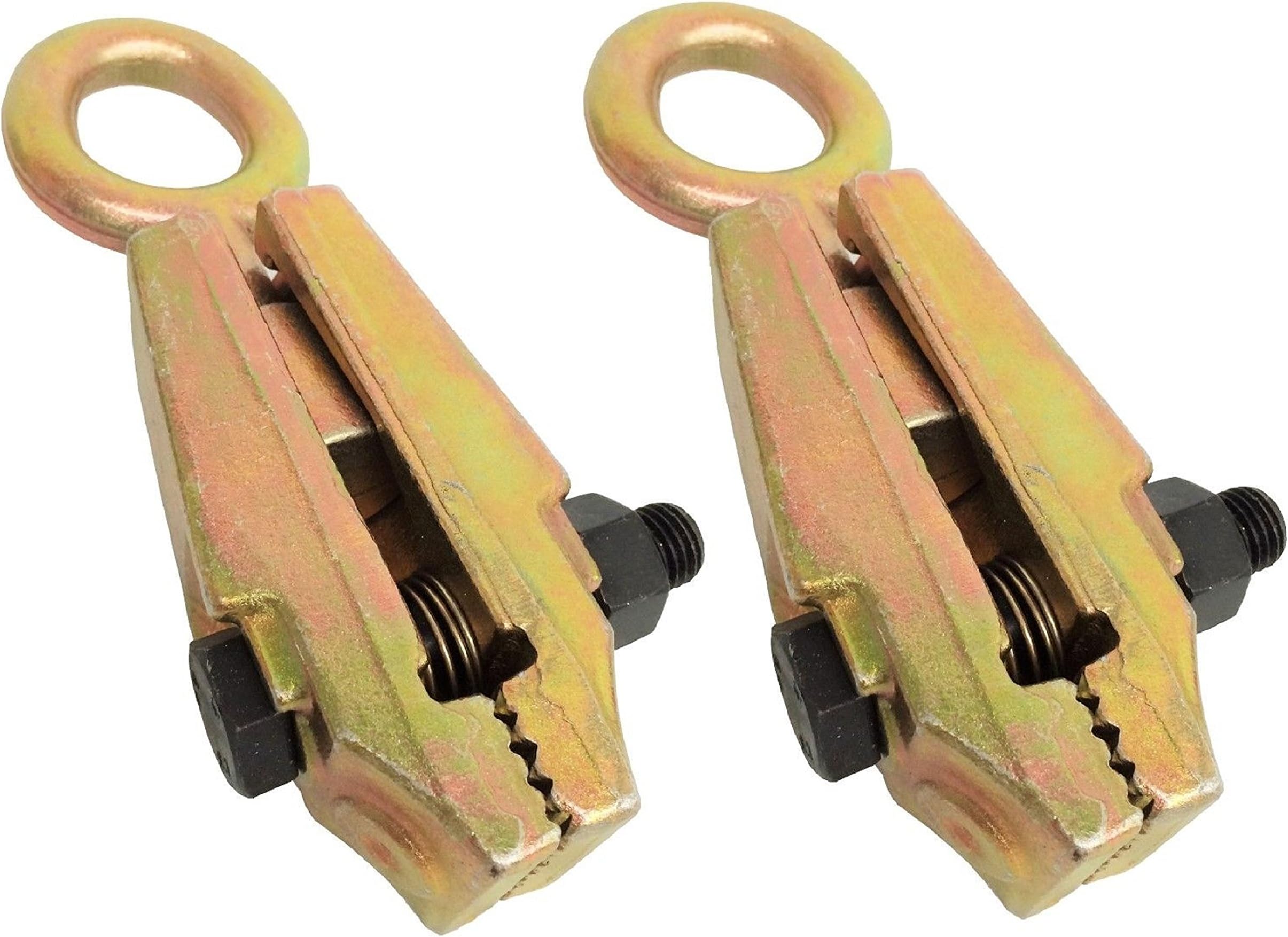 WennoW ( 2 Pack 5 Ton Self-Tightenin​g Grips Clamp Straight Way Frame Back auto Body Repair Pull
