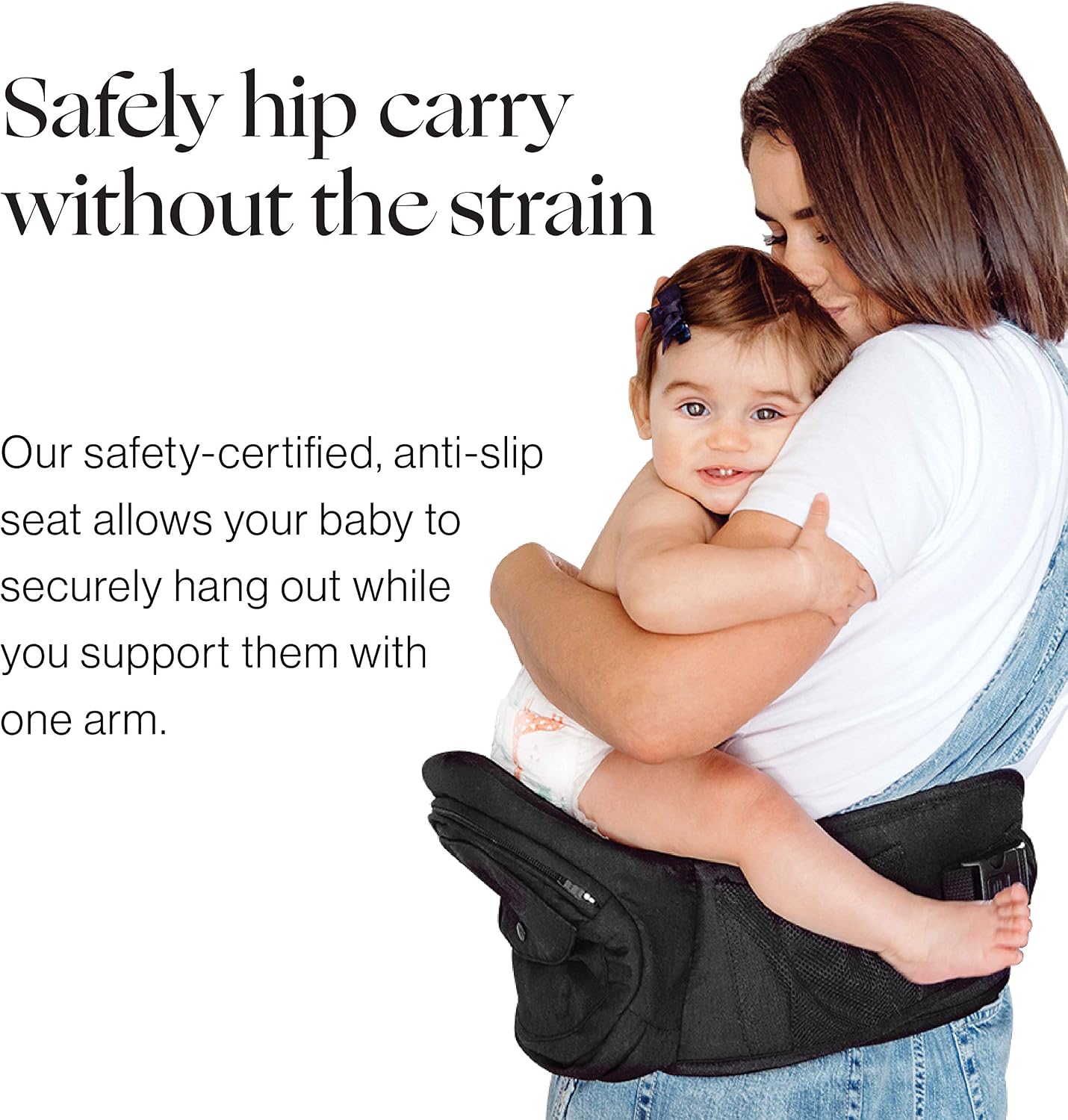 Tushbaby Hip Carrier for Babies & Toddlers (Grey), Safety-Certified - Image 3