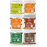 SULU ORGANICS Set of 6 Cold Pressed Body Butters ideal gift set for any occasion, contains: Avocado Butter,Almond Butter, Hemp seed Butter, Coffee Bean Butter, Shea Butter Unrefined, Jojoba Butter