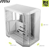MSI MAG PANO 100L PZ White ATX PC Case with USB 20Gbps Type-C view 2