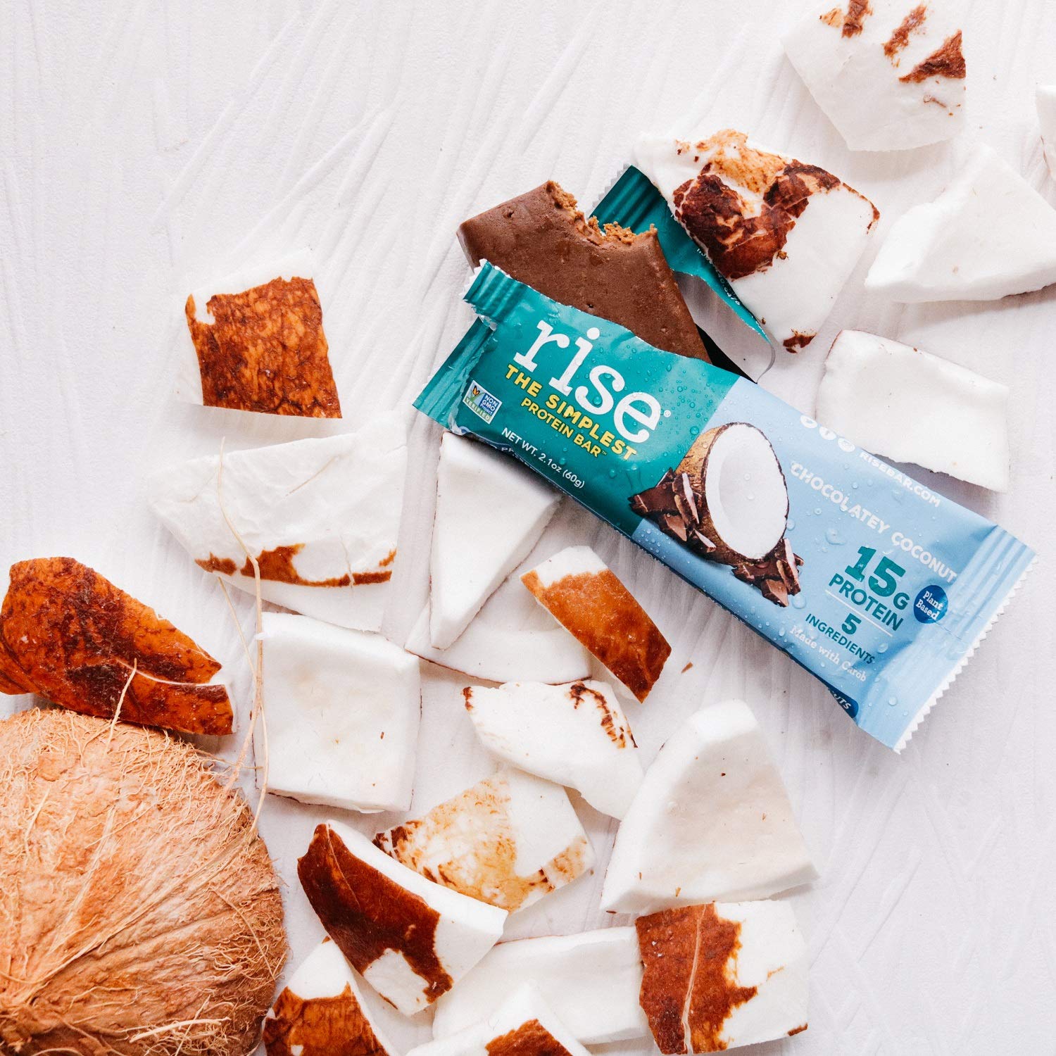 Rise Pea Protein Bar, Carob Coconut, Soy Free, Paleo Breakfast & Snack