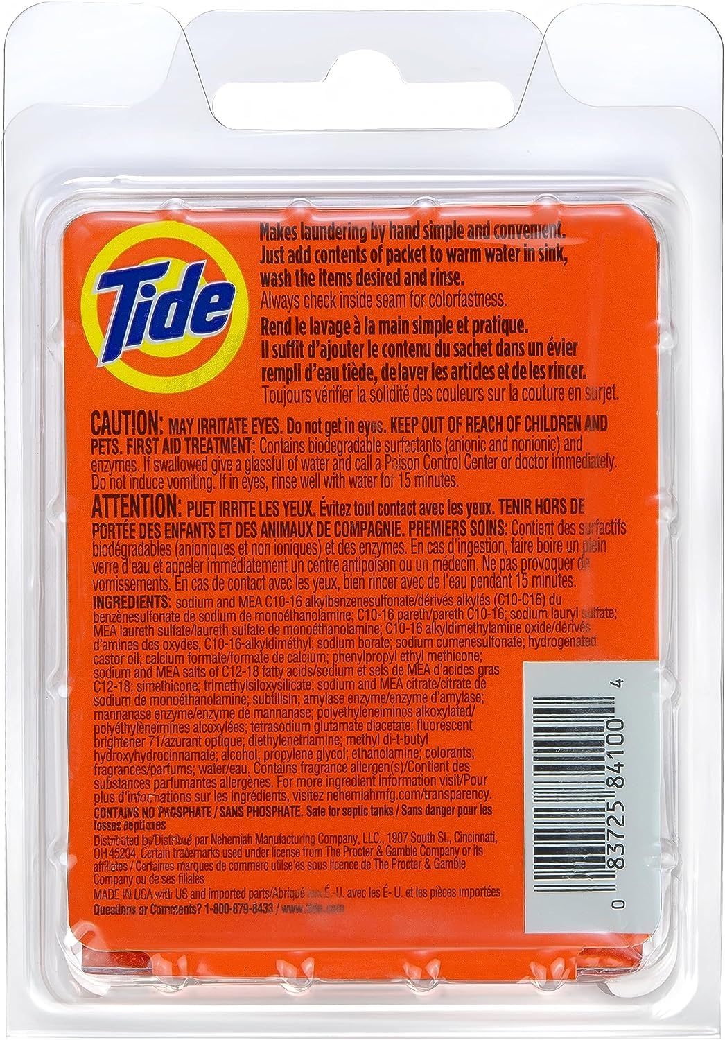Tide Travel Sink Packets Size 3ct