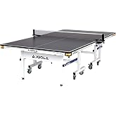 JOOLA Rally TL Professional MDF Indoor Ping Pong Table w/Quick Clamp Table Tennis Net &amp; Post Set - 10 Minute Easy Assembly - Corner Ball Holders - Tournament Quality - Includes Playback Mode