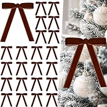 Lot De 15 Boules De Noël En Velours Marron Incassables - Décorations De