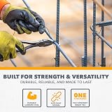 Build with Colour 8in Rebar Reinforcing Mesh Ties 1,000 Heavy-Duty Double Loop view 2