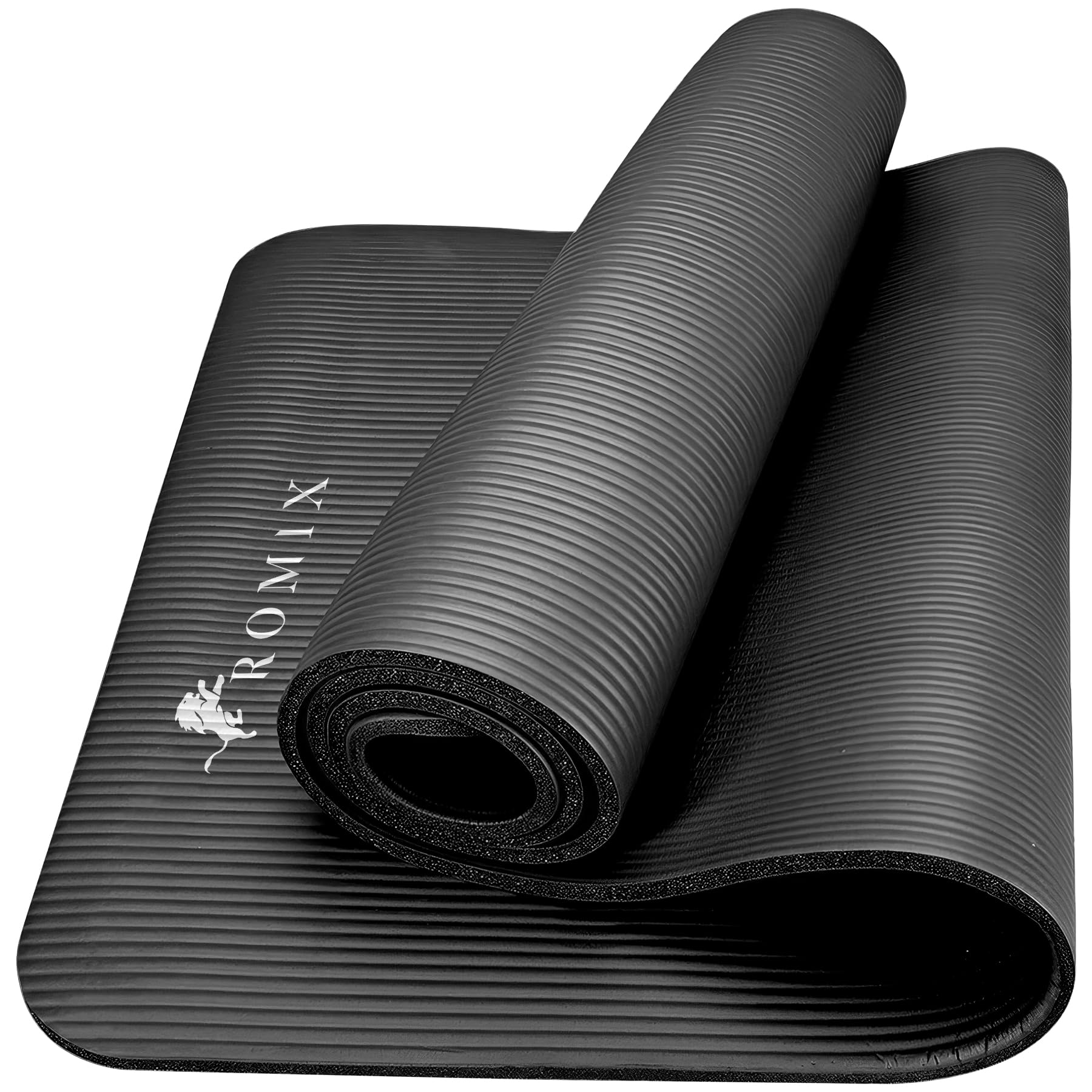 ROMIX Yoga Mat thick 15 MM Foam Exercise Mat 180x60x1cm Non Slip Gym Mat with Carry Bag and Strap, Workout Mats, Yoga Mats for Women Men Pilates mat Gymnastics Meditation Home Outdoor