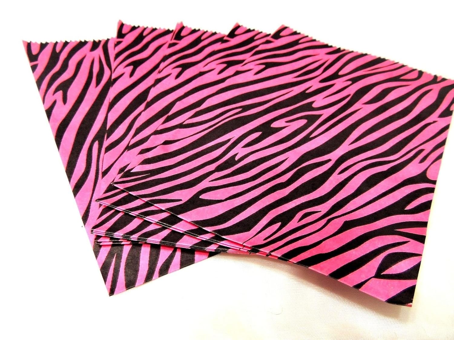Amazon Com X Hot Pink Zebra Print Paper Merchandise Bags My XXX Hot Girl