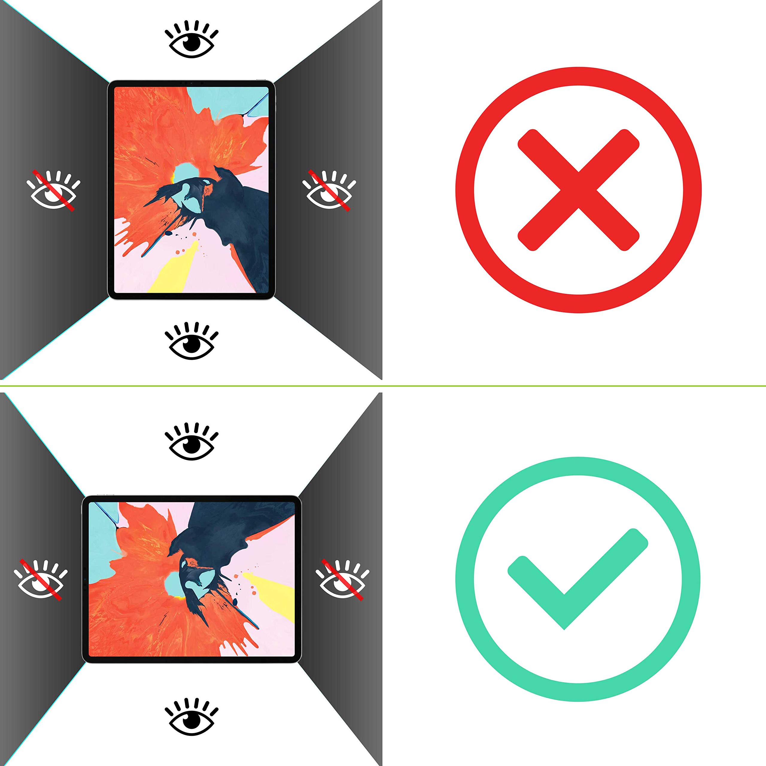 Thorani Privacy Screen Filter compatible with Apple iPad Pro 12.9\