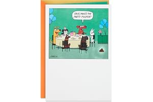 Hallmark Shoebox Funny Birthday Card (Avoid Party Poopers) for Kids, Teens, Friends, Dog Lovers