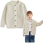 Curipeer Boys' Cardigan Knitted Sweater Fall Button Up Sweater Cardigan for Toddler Boys 3-14Y