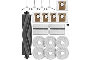 iRobacc 21 PCS Replacement Part for Dreame L10 Ultra /L10s ultra /L10s pro/ L10s Pro Gen 2/ L10 prime; Xiaomi X10+/ X20+ Vacuum Cleaner,1Rubber Main Brush,6Mop Pads, 5Dust Bag,4Filters