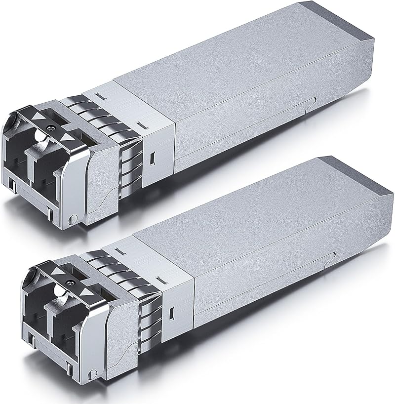 10Gtek 2 Pack 10Gb SFP+ SR Transceivers 850nm 300m OM3/OM4 LC Fiber