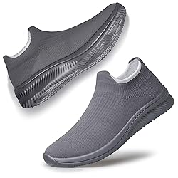 vibdiv Womens Sneakers Pull-on Flat Walking Shoes