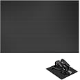 Non-Slip Exercise Mat For Under Desk Elliptical & Mini Steppers - 20"x16", Black, Reduces Noise & Protects Floor