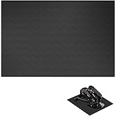 Wiojtry Non-Slip Elliptical Exercise Mat for Under Desk Elliptical Machines (Black)