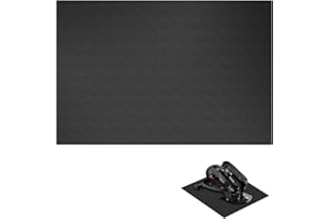 WIOJTRY Ellipse Machine Non-Slip Mat, Apply to Under Desk Elliptical Peddler While Sitting, Perfect for Electric Seated Foot Pedal Exerciser, Enhanced Stability & Floor Protection (Black)