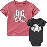 AIZFFZY big sister little brother outfits matching toddler shirt lil bro newborn outfit Baby Clothes