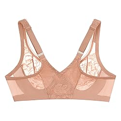 Glamorise Full Figure Plus Size Lacey T-Back
