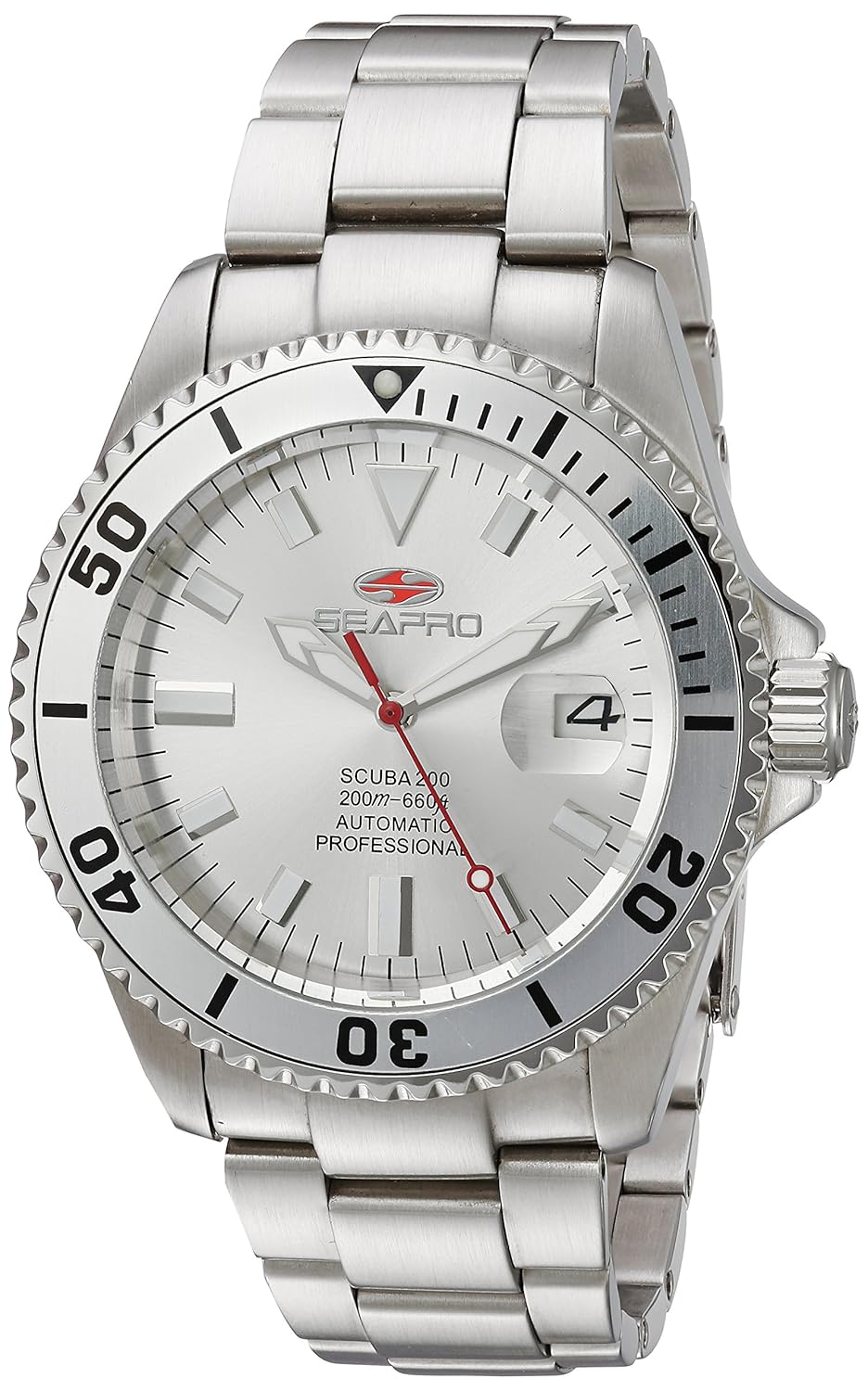 Amazon.com: Seapro Men's SP4310 Scuba 200 Analog Display Automatic Self  Wind Silver Watch: Watches