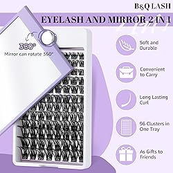 B&Q Lash Clusters D Curl 8-16MIX 96 PCS Eyelash